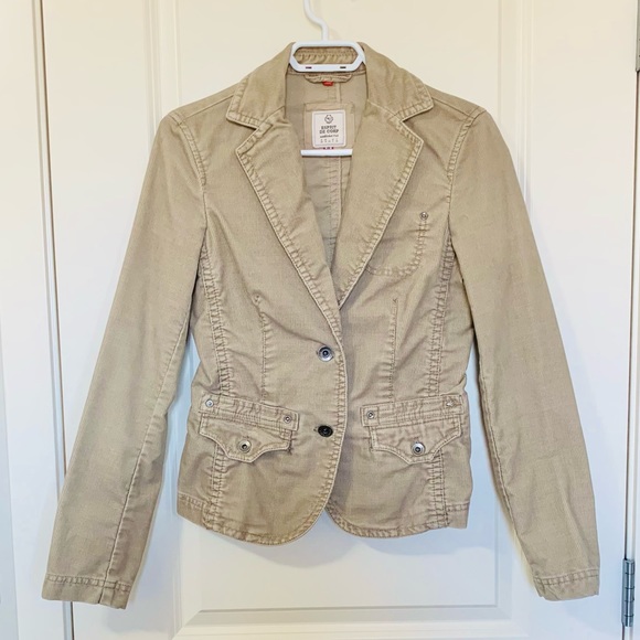 Corduroy Beige Blazer /Jacket - Picture 1 of 10